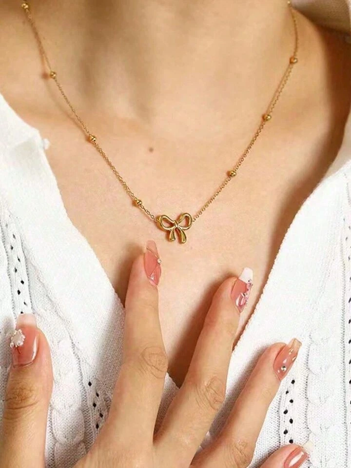 Forever Tied Bow Necklace